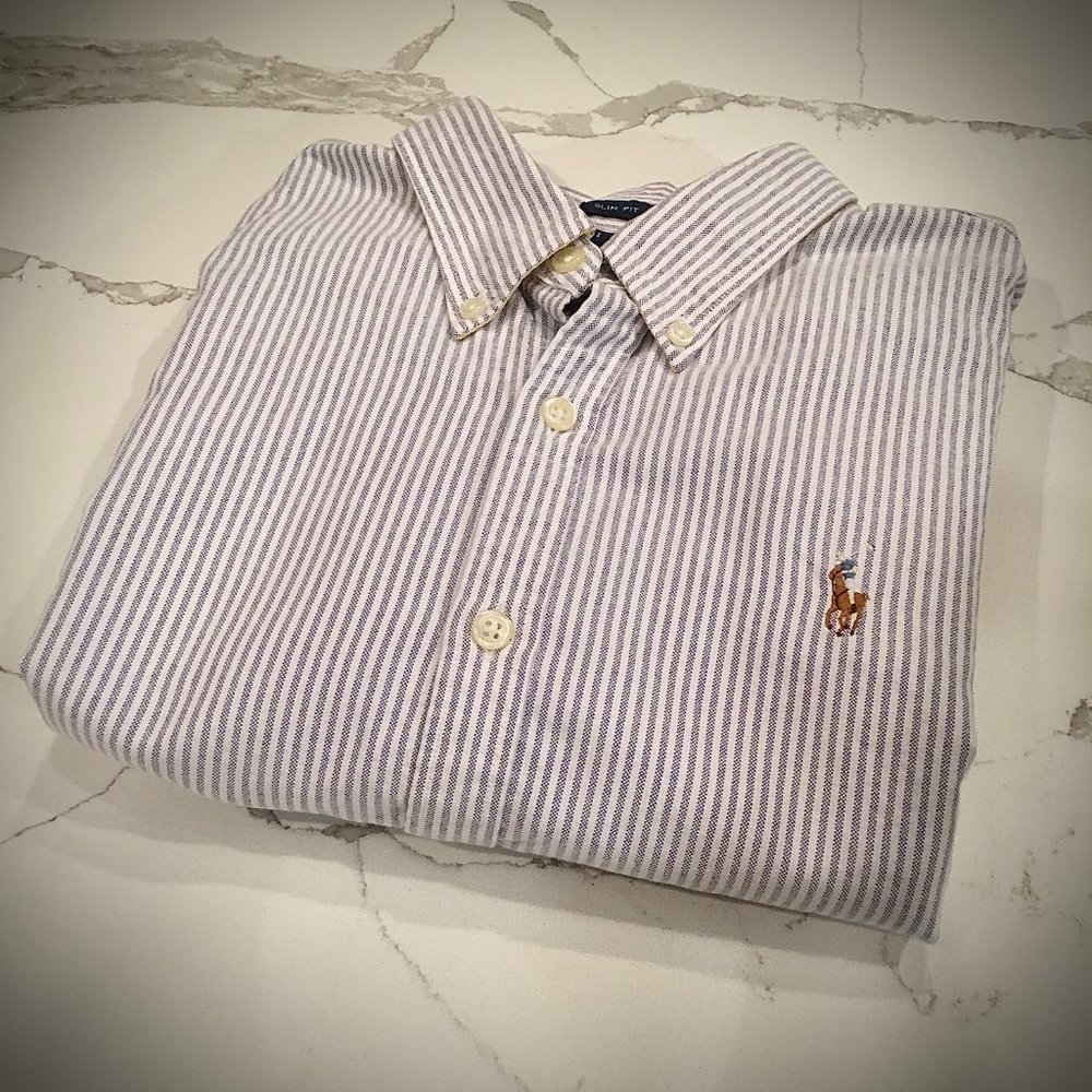 Ralph Lauren slim fit striped button down oxford